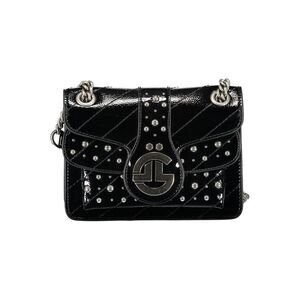 Gaelle Paris Black Polyurethane Women Shoulder Women's Bag